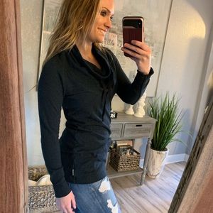 Columbia charcoal gray cowl neck sweater